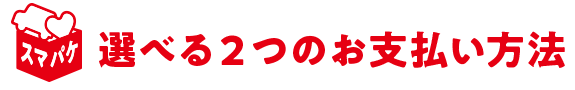 スマパケ 選べる2つのお支払い方法